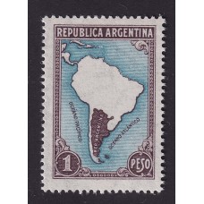 ARGENTINA 1935 GJ 791 ESTAMPILLA NUEVA MINT FILIGRANA LADO MAYORU$ 19,50